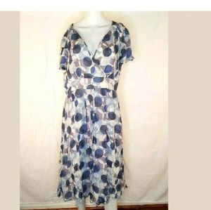 Boden Multi-Color Polka Dot Chiffon Lined A-line D